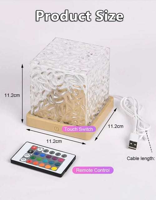 Load image into Gallery viewer, Northern Lights Cube Lamp Ocean Wave Lamp Water Projector Light Luminorthe Cube Lamp Lumena Lights Cube Bedroom Decor 16 Colors
